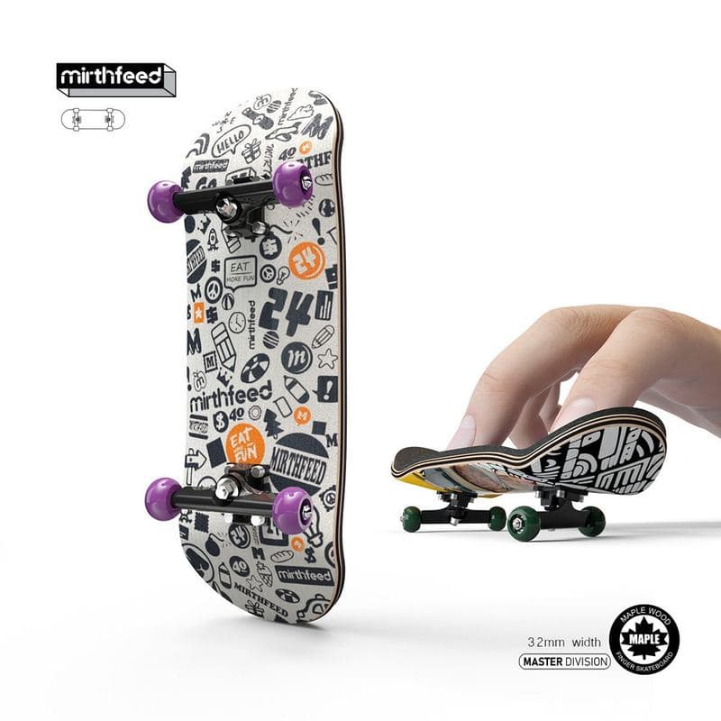 32mm Fingerboard Complete — Deep Concave, Alloy Trucks & Bearings — Fingerboard Lab