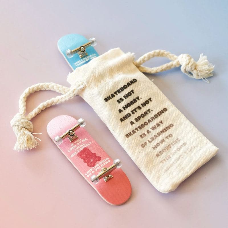 WP Bear Gummy Fingerboard Complete — Maple, Shallow Concave — Fingerboard Lab