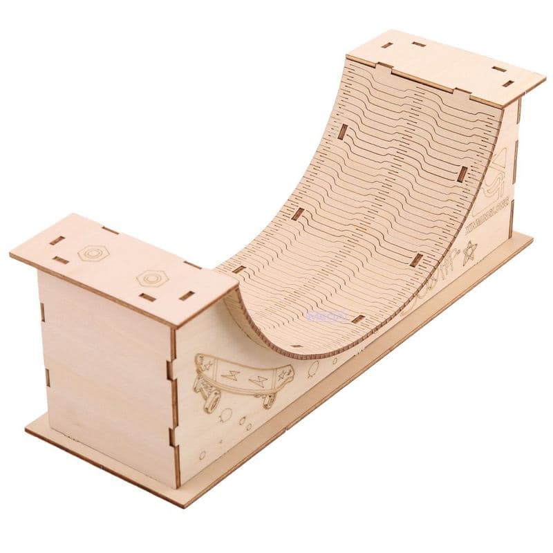 DIY Wooden Fingerboard Park Kit — Assemble-Yourself Halfpipe Bowl — Fingerboard Lab