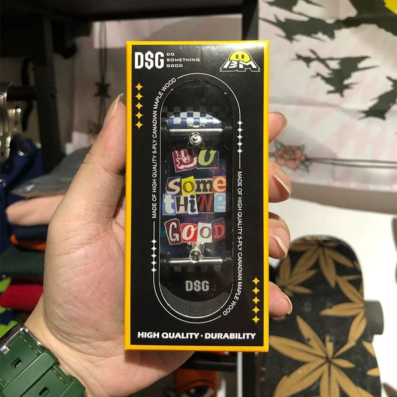 DSG Logo Deck — Laser-Etched, Deep Concave, Pro Maple — Fingerboard Lab