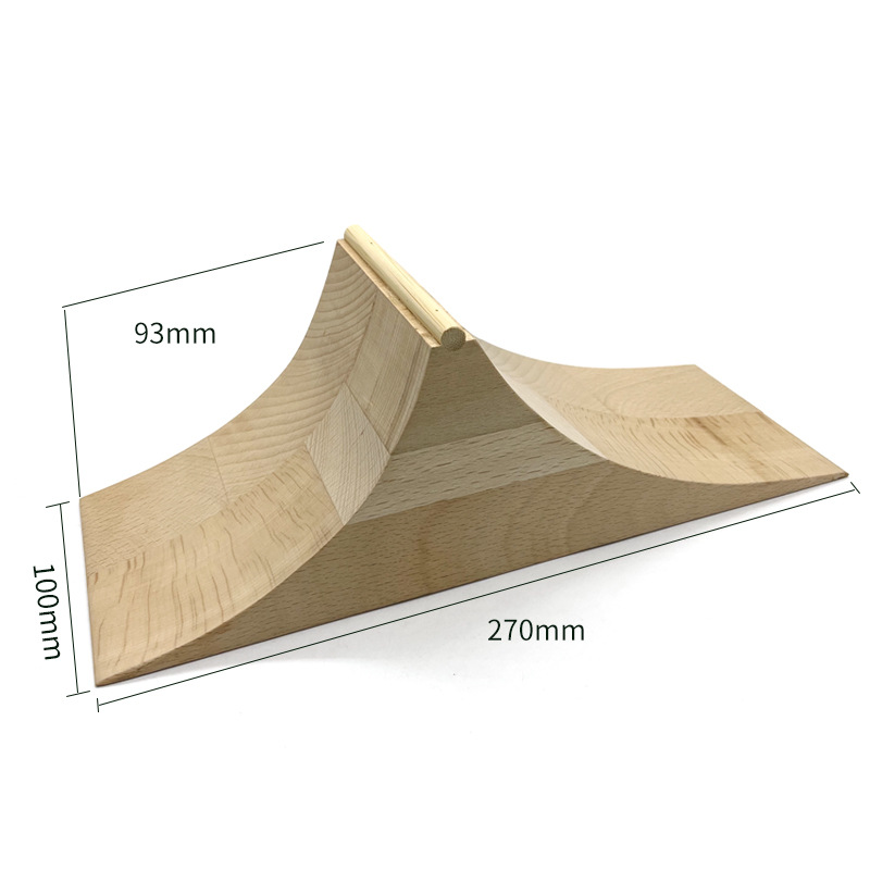 E style — wooden fingerboard ramp obstacle