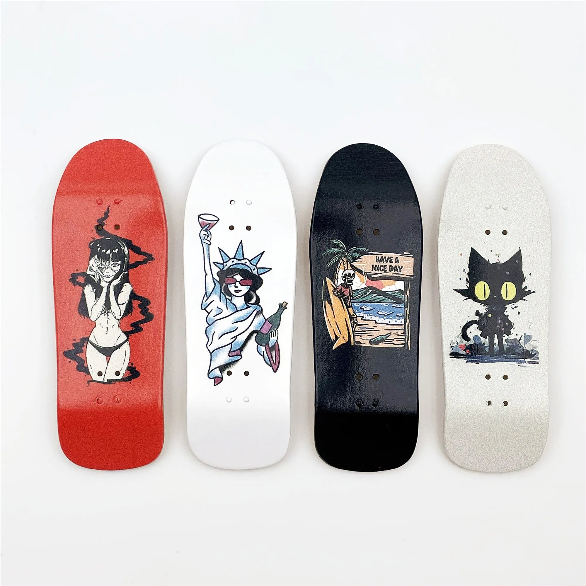 34mm Cruiser Fingerboard Deck New Shape with Graphic for Professional Mini Finger Skateboard - Concave Craft