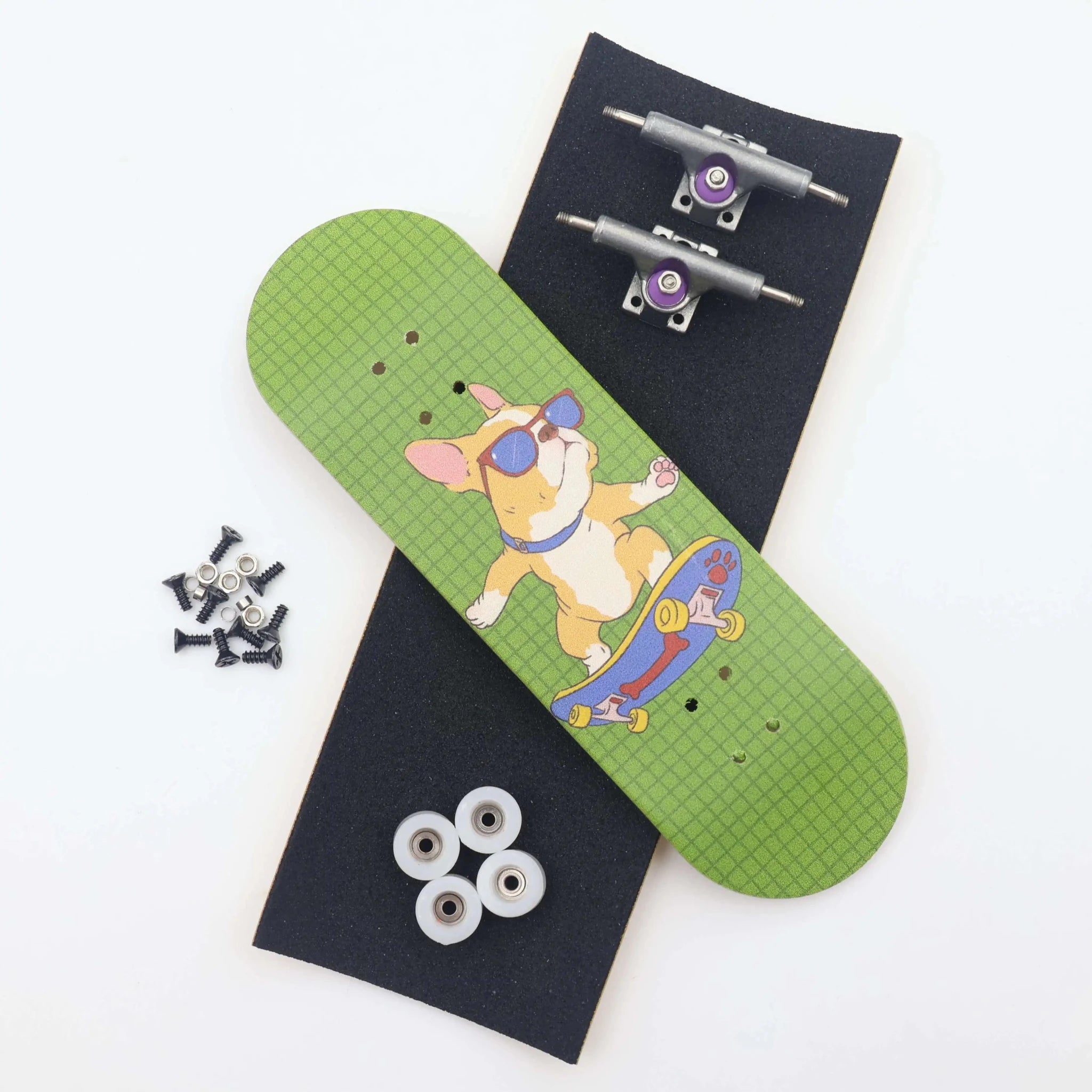 29mm Wooden Fingerboard Set with Pro Deck Metal Truck Bearing Wheels - Concave Craft