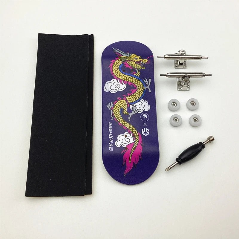 Pro Fingerboard Set Wooden Deck Professional Single Axle Trucks CNC Wheels for Finger Skateboard - Concave Craft