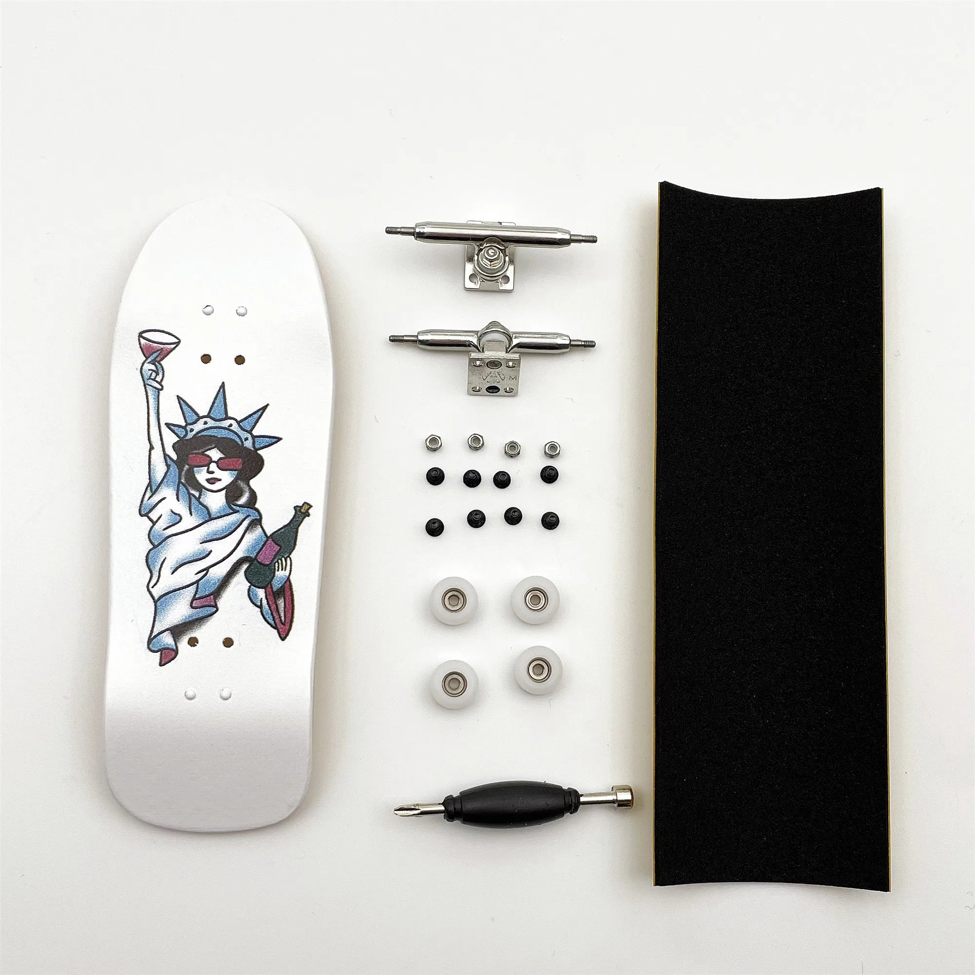 New 34mm Fingerboard Set Professional Wooden Deck Upgraded Single Axle Truck CNC Wheels Complete Mini Finger Skateboard - Concave Craft