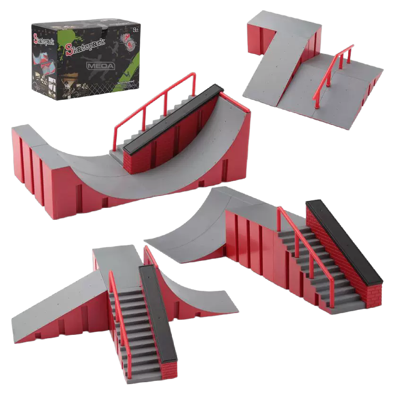 4 in 1 Fingerboard Ramp Set with Board, Wheels and Tools - Fingerboard Lab