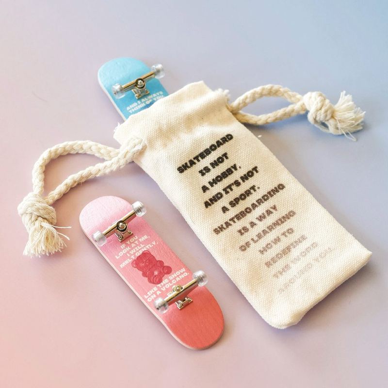 WP Bear Gummy Fingerboard Complete — Maple, Shallow Concave — Fingerboard Lab